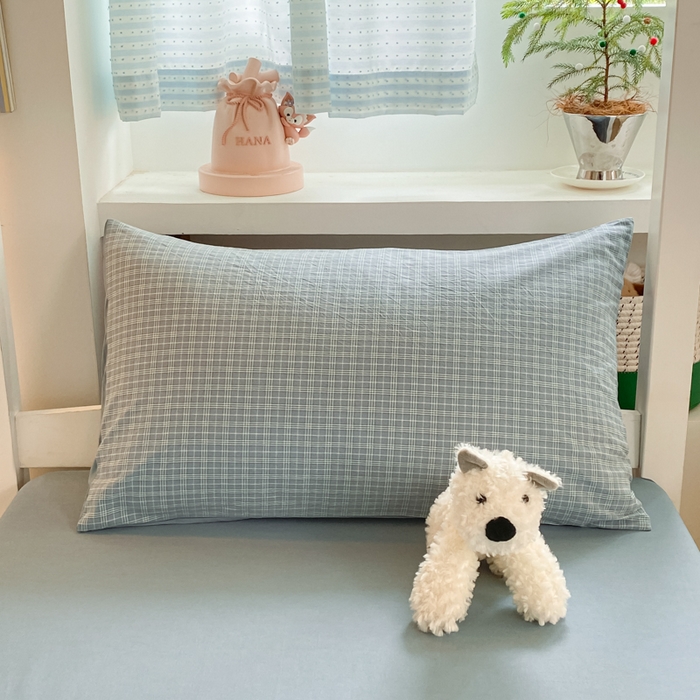 91家纺网 家纺一手货源 找家纺 寐居家纺 2025新款亲肤舒适全棉纯棉色织水洗棉学生三件套 莫尼-蓝