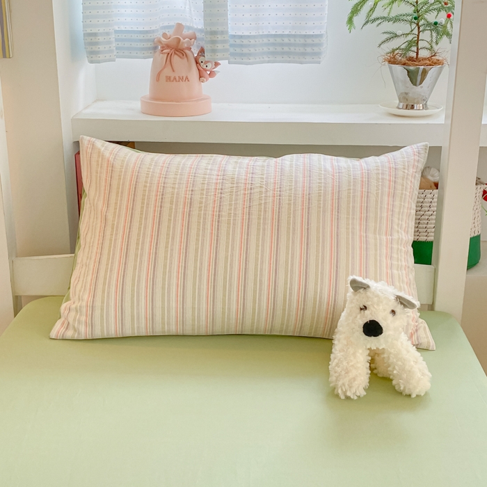 91家纺网 家纺一手货源 找家纺 寐居家纺 2025新款亲肤舒适全棉纯棉色织水洗棉学生三件套 布丁-绿