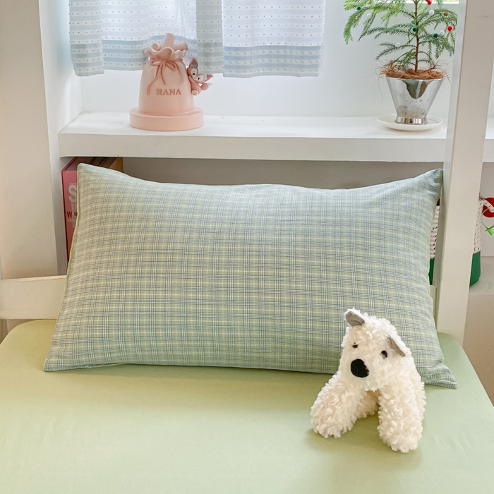 91家纺网 家纺一手货源 找家纺 寐居家纺 2025新款亲肤舒适全棉纯棉色织水洗棉学生三件套 莫尼-绿