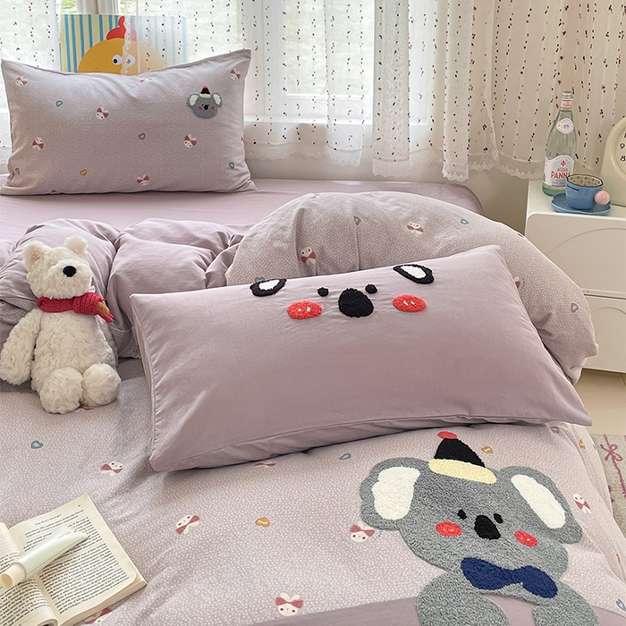 91家纺网 家纺一手货源 找家纺 （总）寐居家纺 2025新款全棉纯棉A类双层纱拼接毛巾绣花四件套