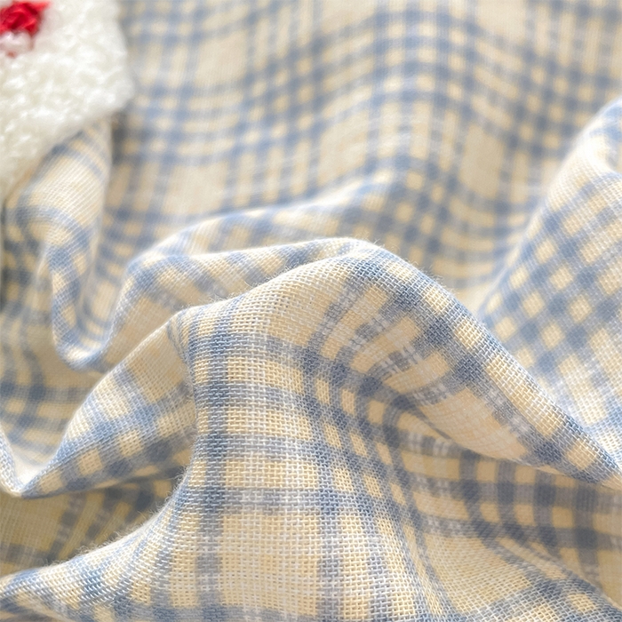 91家纺网 家纺一手货源 找家纺 寐居家纺 2025新款全棉纯棉A类双层纱拼接毛巾绣花四件套 团团熊猫