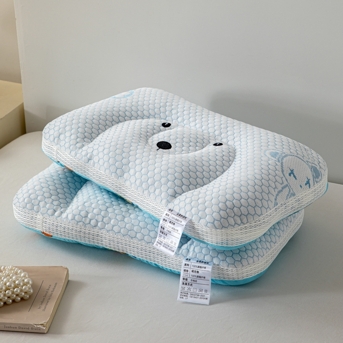 91家纺网 家纺一手货源 找家纺 大熊枕芯 2025新款AB版冰豆豆小熊儿童枕枕头枕芯 冰豆豆小熊枕-恐龙 30x50cm/只