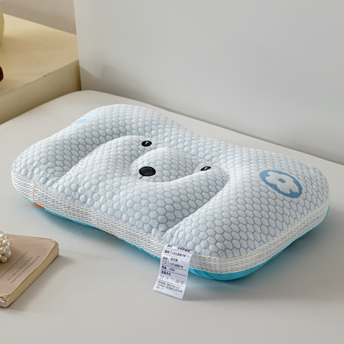 91家纺网 家纺一手货源 找家纺 大熊枕芯 2025新款AB版冰豆豆小熊儿童枕枕头枕芯 冰豆豆小熊枕-恐龙 30x50cm/对