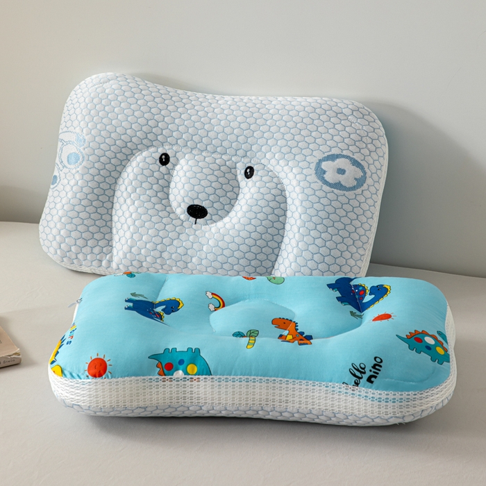 91家纺网 家纺一手货源 找家纺 大熊枕芯 2025新款AB版冰豆豆小熊儿童枕枕头枕芯 冰豆豆小熊枕-恐龙 30x50cm/只