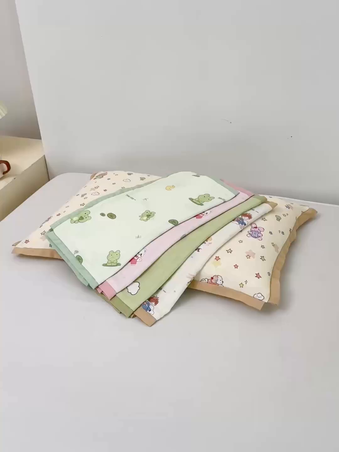 91家纺网 家纺一手货源 找家纺 （总）大熊枕芯 2025新款全棉双层纱儿童棉花枕枕头枕芯