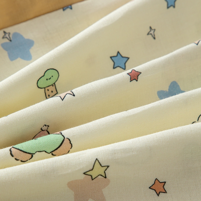 91家纺网 家纺一手货源 找家纺 大熊枕芯 2025新款全棉双层纱儿童棉花枕枕头枕芯 儿童棉花枕-星星 30x50cm/对