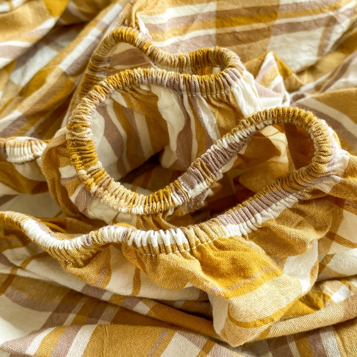 91家纺网 家纺一手货源 找家纺 恋人优选 2025新款儿童学生宿舍上下铺全棉纯棉色织床笠单品单床笠床笠单件-无标款系列一 芒果格