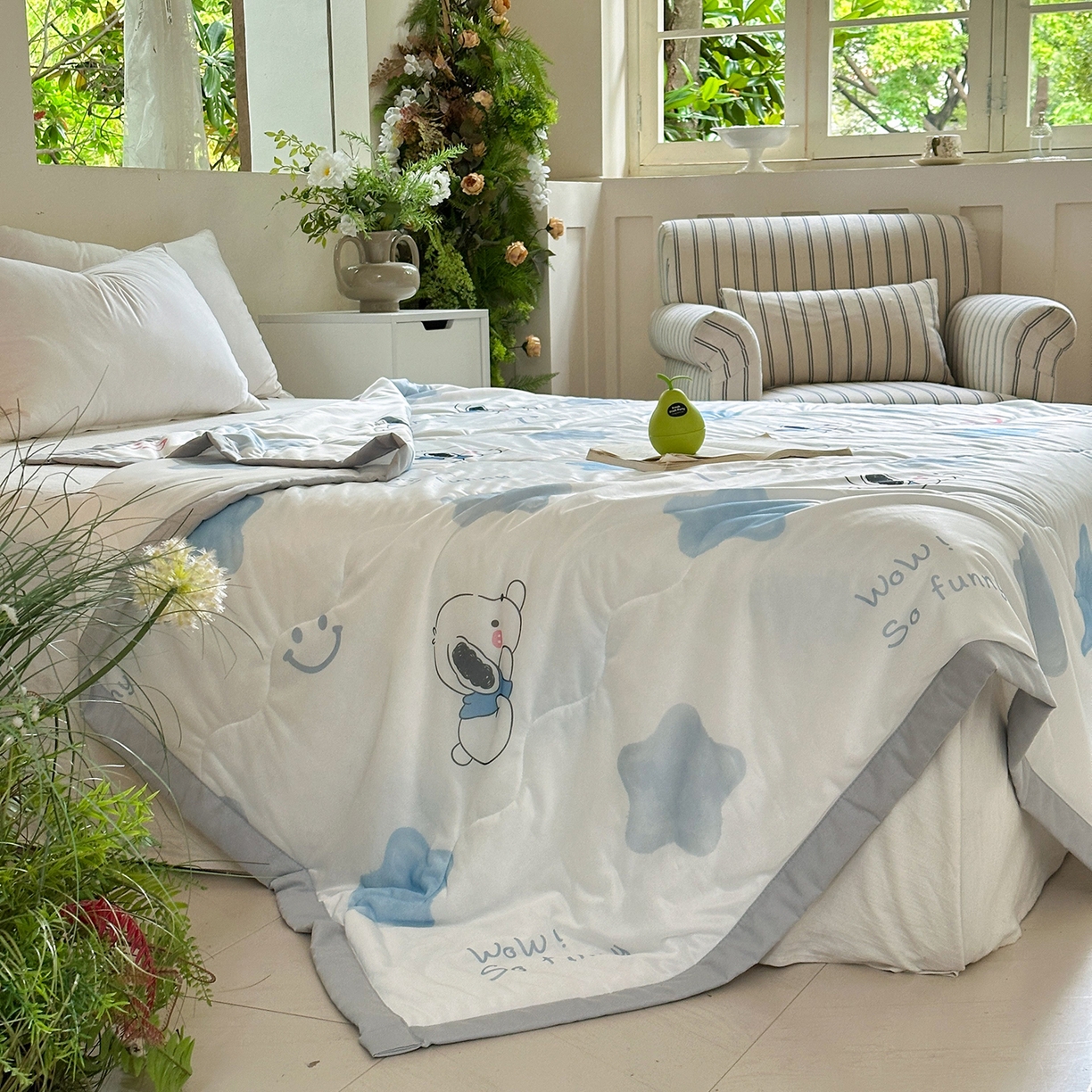 91家纺网 家纺一手货源 找家纺 歌历斯家纺 2025新款凉感丝夏被清仓亏本处理印花夏被学生夏被被子被芯颜色随机 颜色随机