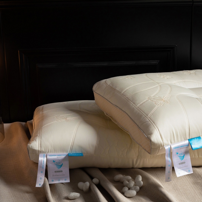 91家纺网 家纺一手货源 找家纺 （总）慕尚家纺 2025新款简约天丝棉绣花枕头枕芯