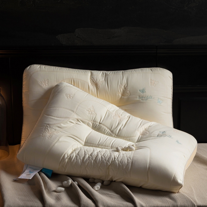 91家纺网 家纺一手货源 找家纺 （总）慕尚家纺 2025新款简约天丝棉绣花枕头枕芯