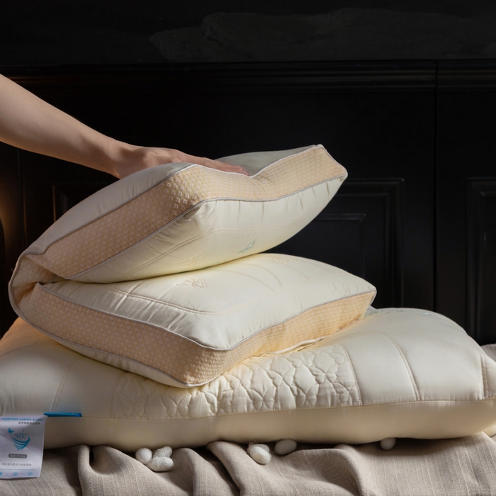 91家纺网 家纺一手货源 找家纺 （总）慕尚家纺 2025新款简约天丝棉绣花枕头枕芯