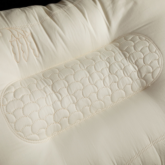 91家纺网 家纺一手货源 找家纺 慕尚家纺 2025新款简约天丝棉绣花枕头枕芯 舒适大豆枕 48x74cm/只