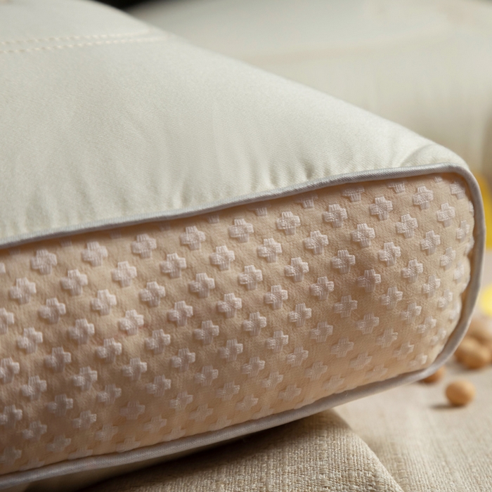 91家纺网 家纺一手货源 找家纺 慕尚家纺 2025新款简约天丝棉绣花枕头枕芯 舒适大豆枕 48x74cm/只