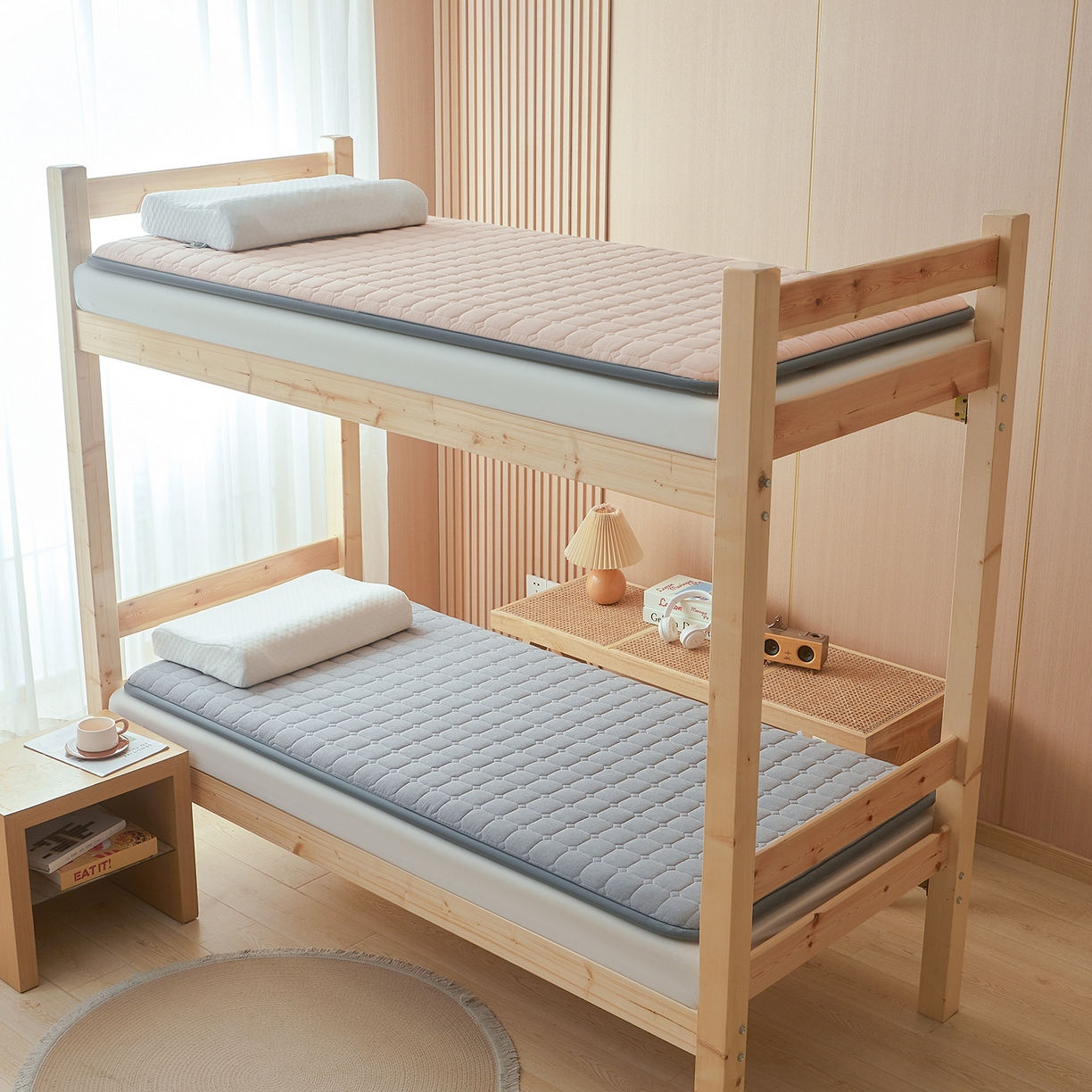 91家纺网 家纺一手货源 找家纺 （总）丽诺床垫 2025新款全棉色织棉花学生床垫