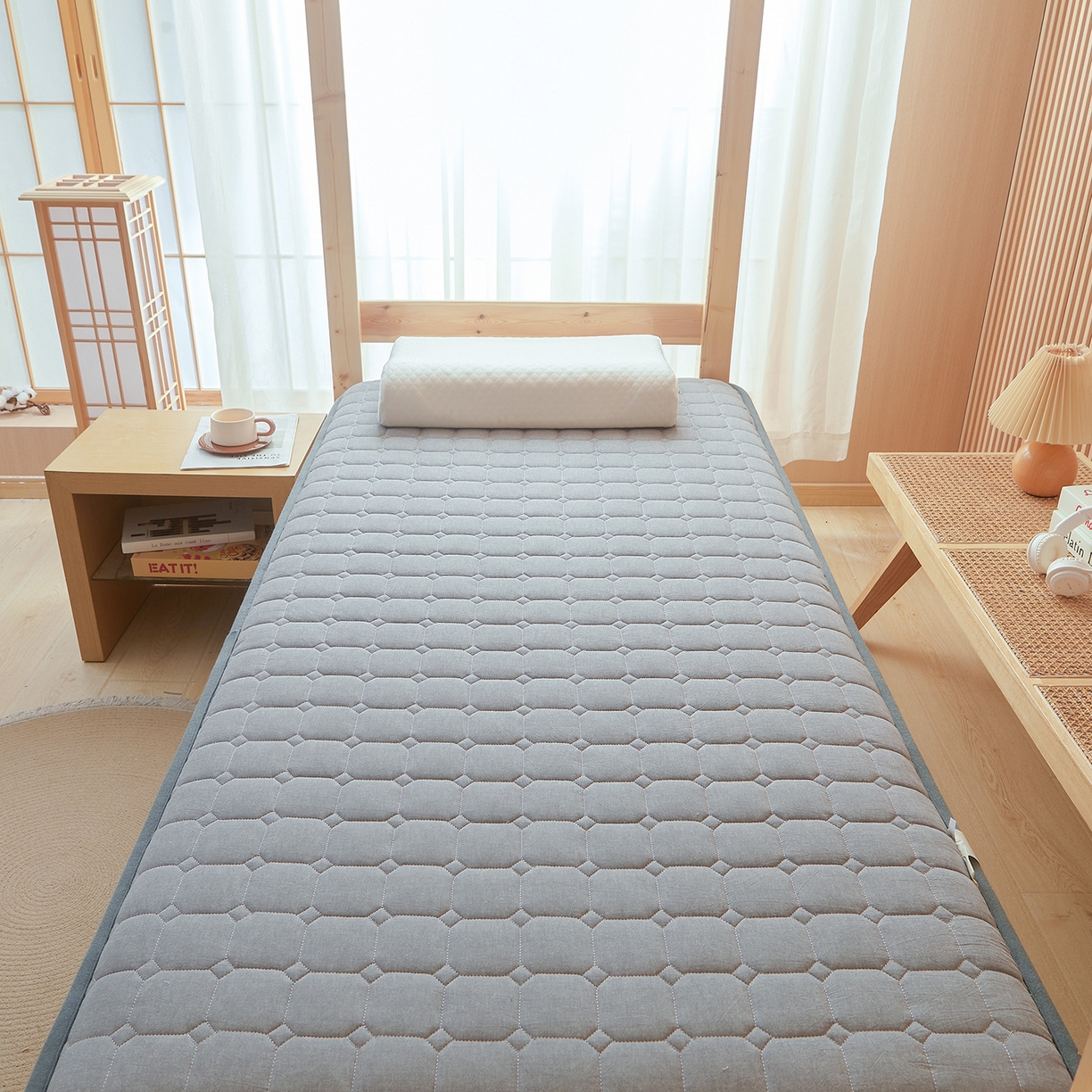 91家纺网 家纺一手货源 找家纺 （总）丽诺床垫 2025新款全棉色织棉花学生床垫