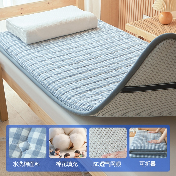 91家纺网 家纺一手货源 找家纺 （总）丽诺床垫 2025新款全棉色织棉花学生床垫