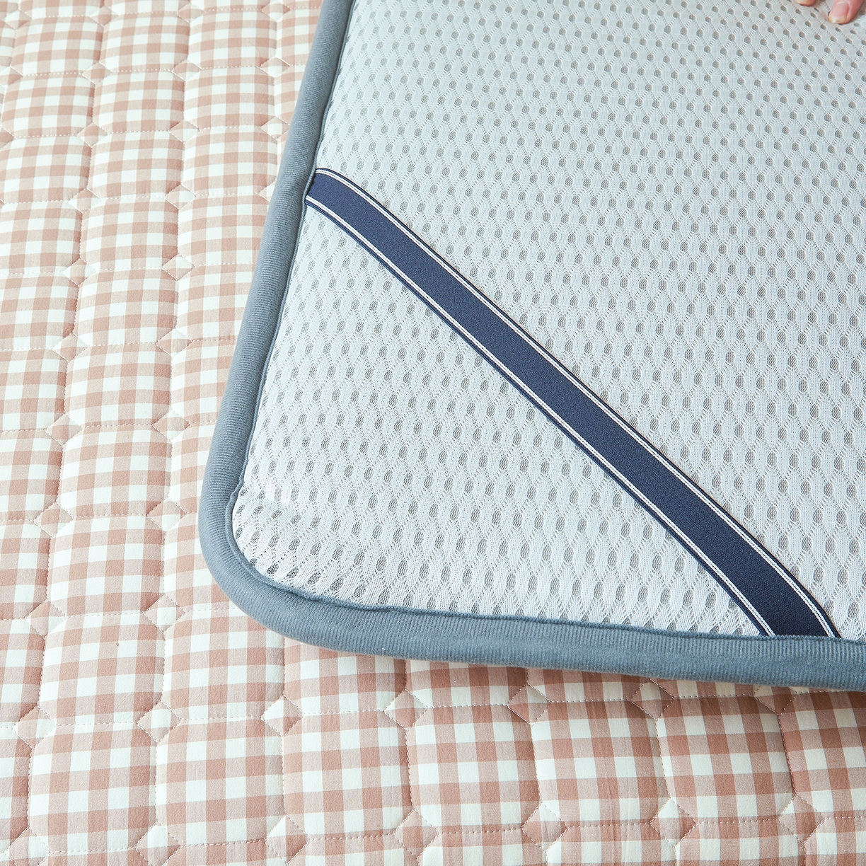 91家纺网 家纺一手货源 找家纺 丽诺床垫 2025新款全棉色织棉花学生床垫 棉花床垫-咖小格