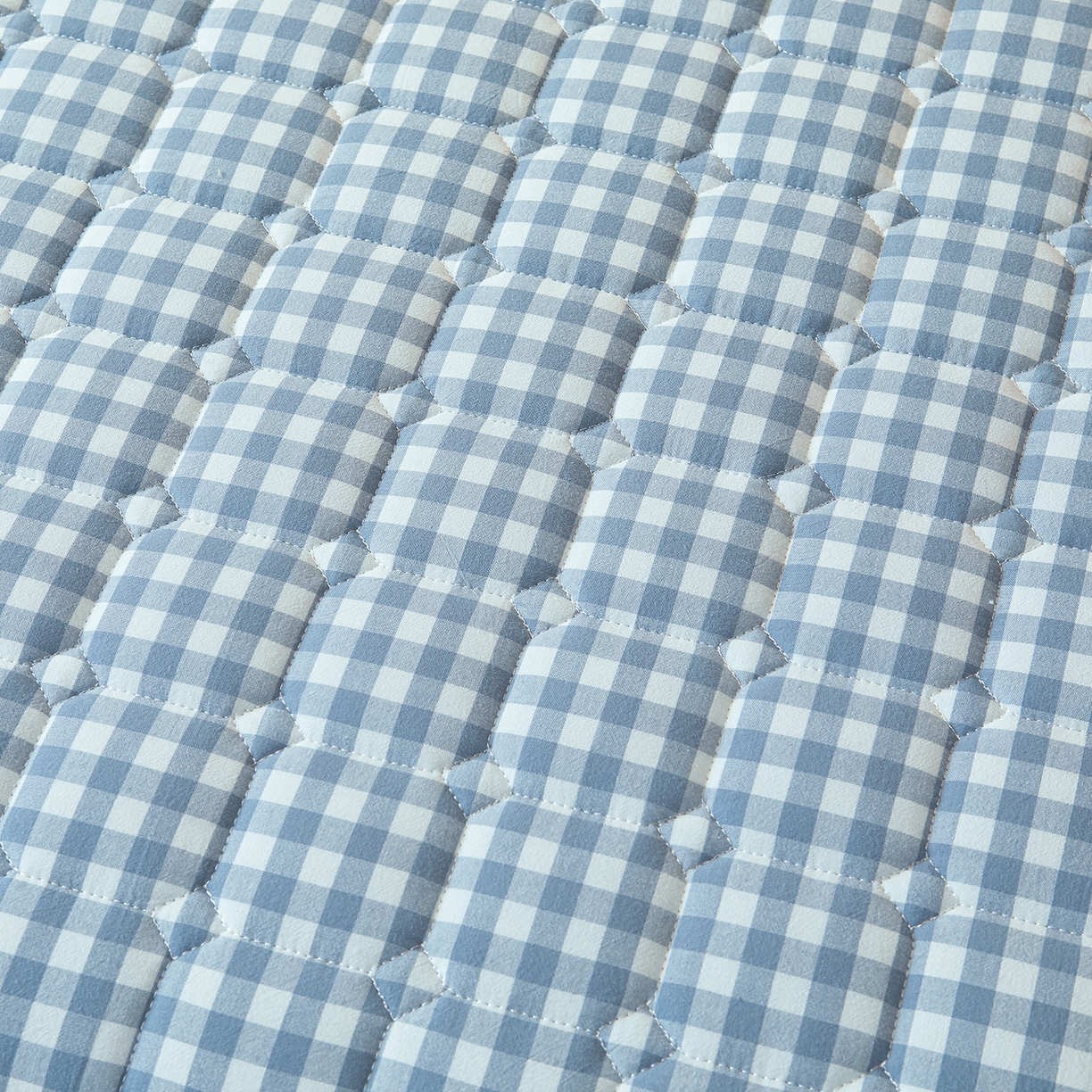 91家纺网 家纺一手货源 找家纺 丽诺床垫 2025新款全棉色织棉花学生床垫 棉花床垫-蓝小格