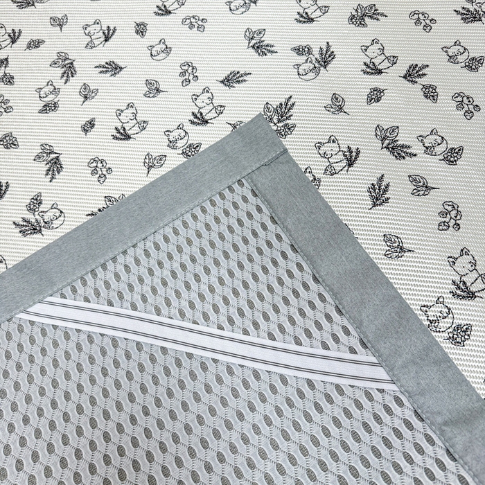 91家纺网 家纺一手货源 找家纺 慕尚家纺 2025新款600D小清新凉感冰丝凉席三件套 狐狸窝