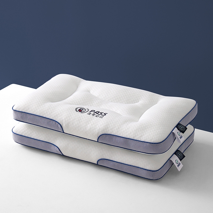 91家纺网 家纺一手货源 找家纺 （总）圣之寐 2025新款英伦LOGO逢考必过针织空气层学生护颈枕枕头枕芯