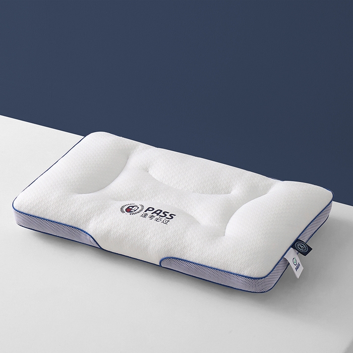 91家纺网 家纺一手货源 找家纺 （总）圣之寐 2025新款英伦LOGO逢考必过针织空气层学生护颈枕枕头枕芯