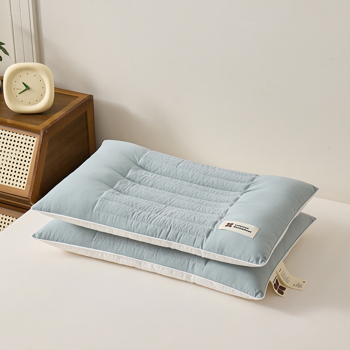 91家纺网 家纺一手货源 找家纺 圣之寐 2025新款草本苦荞健康睡眠护颈枕头枕芯 护颈低枕-夏兰