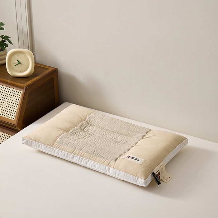 圣之寐 2025新款草本苦荞健康睡眠护颈枕头枕芯 护颈中枕-秋黄