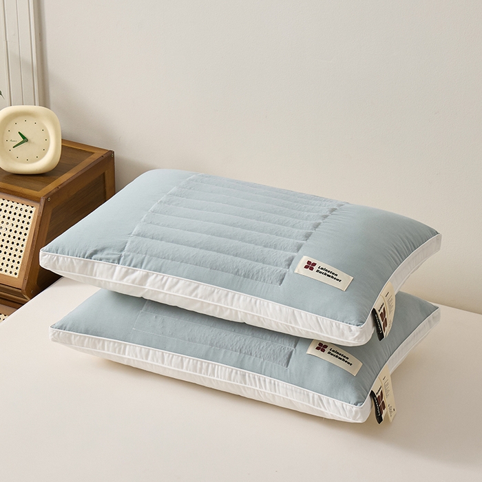 91家纺网 家纺一手货源 找家纺 圣之寐 2025新款草本苦荞健康睡眠护颈枕头枕芯 酒店高枕-夏兰