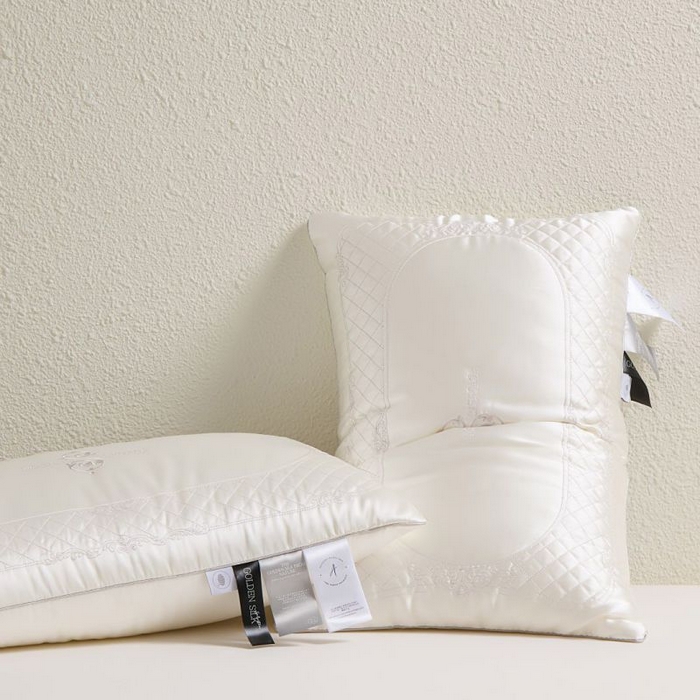 91家纺网 家纺一手货源 找家纺 （总）圣之寐 2025新款蚕丝刺绣养 颜枕枕头枕芯