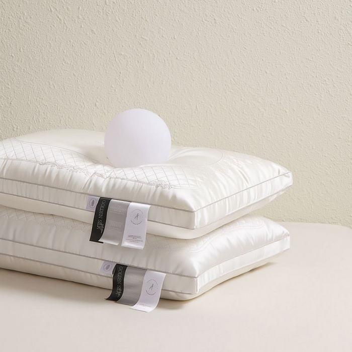 91家纺网 家纺一手货源 找家纺 圣之寐 2025新款蚕丝刺绣养 颜枕枕头枕芯 立体高枕