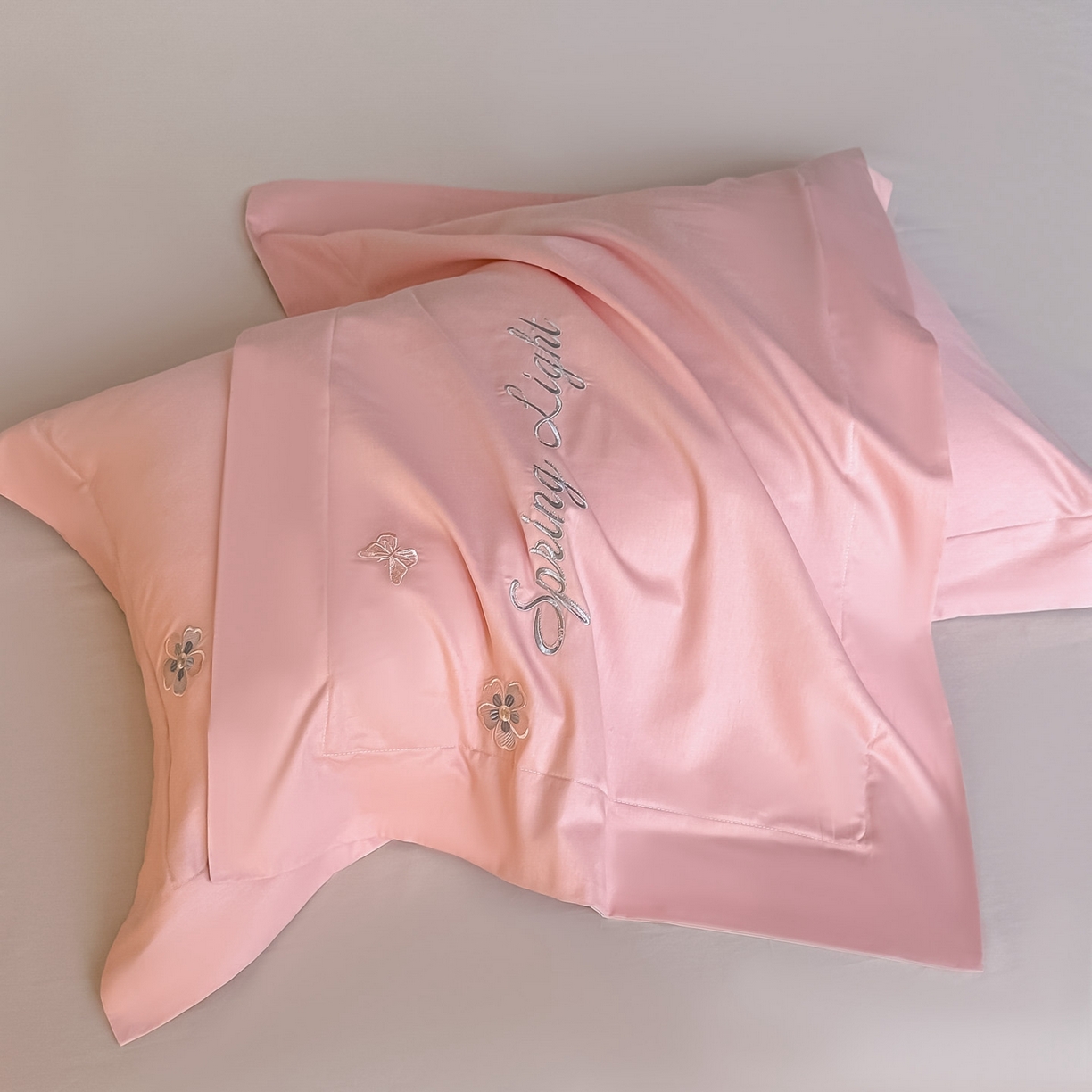 91家纺网 家纺一手货源 找家纺 博之洋婚庆 2025新款纯棉全棉长绒棉刺绣绣花高端礼盒四件套-花之语系列 豆沙