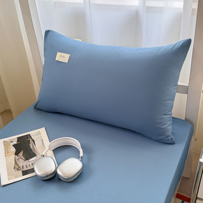 91家纺网 家纺一手货源 找家纺 （总）眠博士 2025新款A类40支13372全棉纯棉纯色学生床三件套