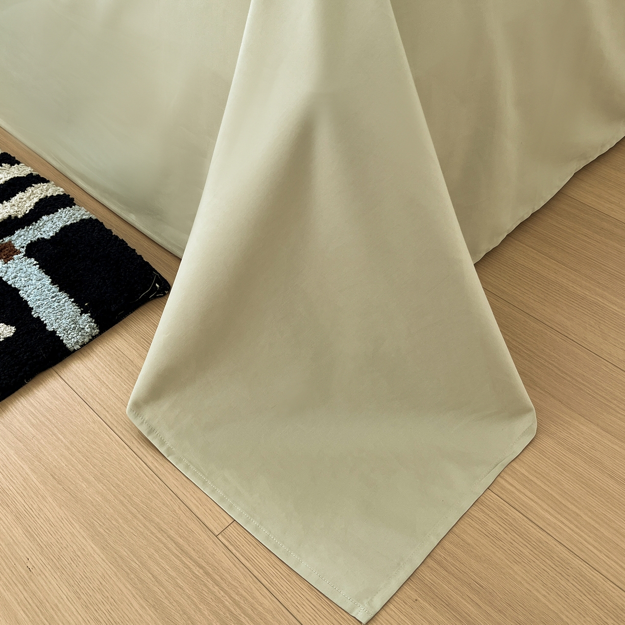 91家纺网 家纺一手货源 找家纺 三朵家纺 2025新款50支加厚全棉纯棉磨毛混搭四件套-美拉德系列 绿萝色