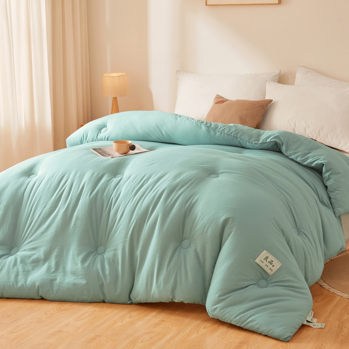 91家纺网 家纺一手货源 找家纺 仁凯家纺 2025新款A类良品大豆被 春秋被 冬被 夏凉被 学生被（提供买家秀检测报告） 松柏绿