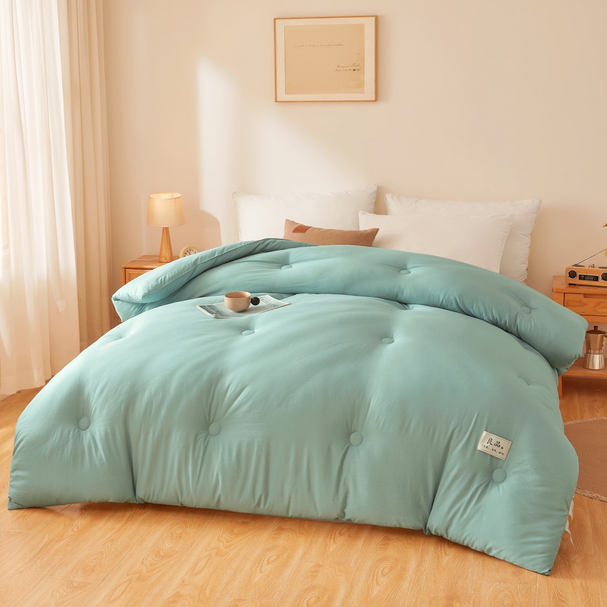 91家纺网 家纺一手货源 找家纺 仁凯家纺 2025新款A类良品大豆被 春秋被 冬被 夏凉被 学生被（提供买家秀检测报告） 松柏绿