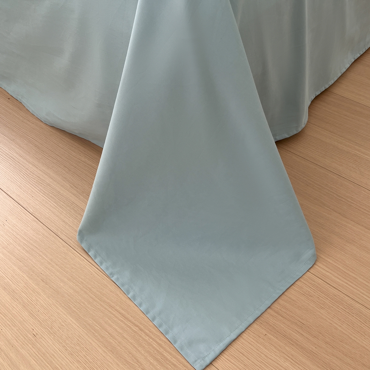 91家纺网 家纺一手货源 找家纺 三朵家纺 2025新款50支加厚全棉纯棉磨毛混搭四件套-美拉德系列 秋波蓝