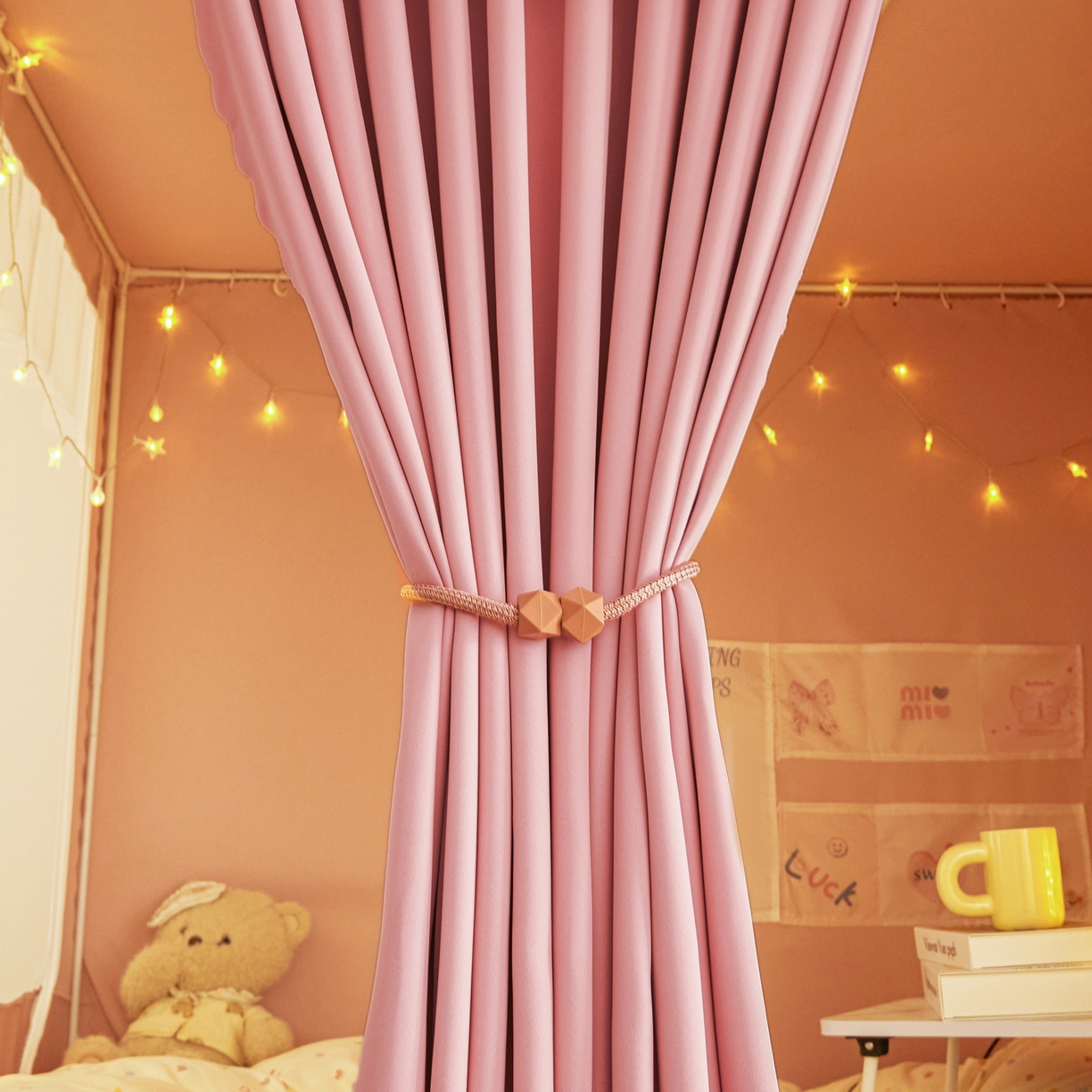 91家纺网 家纺一手货源 找家纺 （总）艾晶美家纺有限公司 2025新款公主学生全包上下铺遮光床帘学生蚊帐