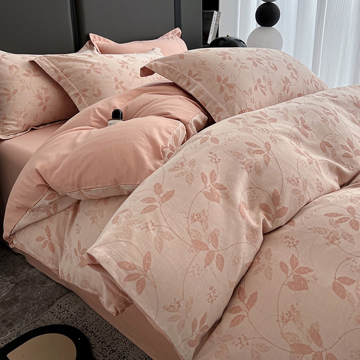 91家纺网 家纺一手货源 找家纺 （总）锦彩家居 2025新款A类60支全棉纯棉色织提花四件套-复古风系列