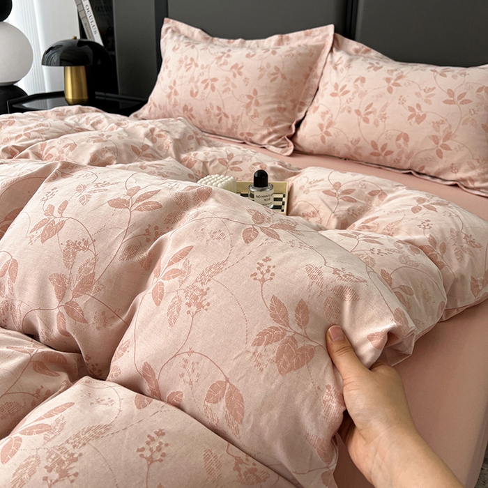 91家纺网 家纺一手货源 找家纺 （总）锦彩家居 2025新款A类60支全棉纯棉色织提花四件套-复古风系列