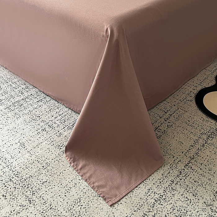 91家纺网 家纺一手货源 找家纺 锦彩家居 2025新款A类60支全棉纯棉色织提花四件套-复古风系列 暮光蒲英-豆沙