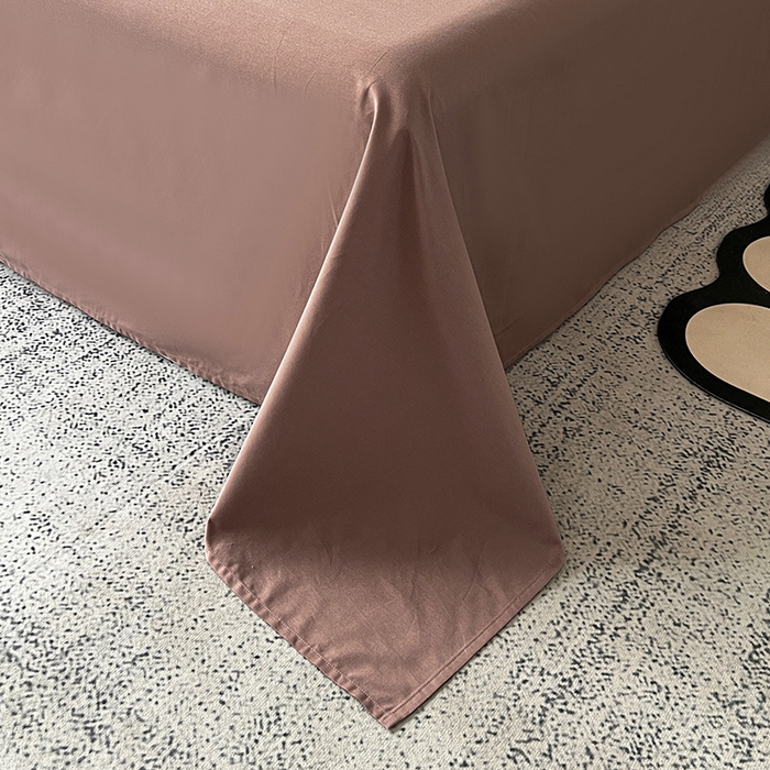 91家纺网 家纺一手货源 找家纺 锦彩家居 2025新款A类60支全棉纯棉色织提花四件套-复古风系列 屋顶花园-豆沙