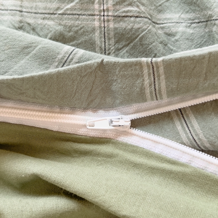 91家纺网 家纺一手货源 找家纺 宝士康家纺 2025新款亲肤水洗棉学生床笠款六件套 芒格绿