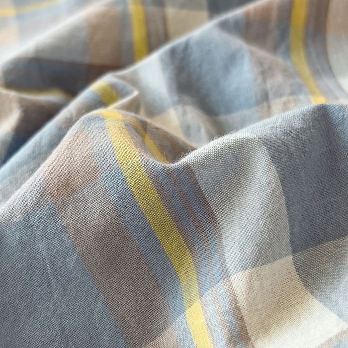 91家纺网 家纺一手货源 找家纺 宝士康家纺 2025新款亲肤水洗棉学生床笠款六件套 天蓝中格