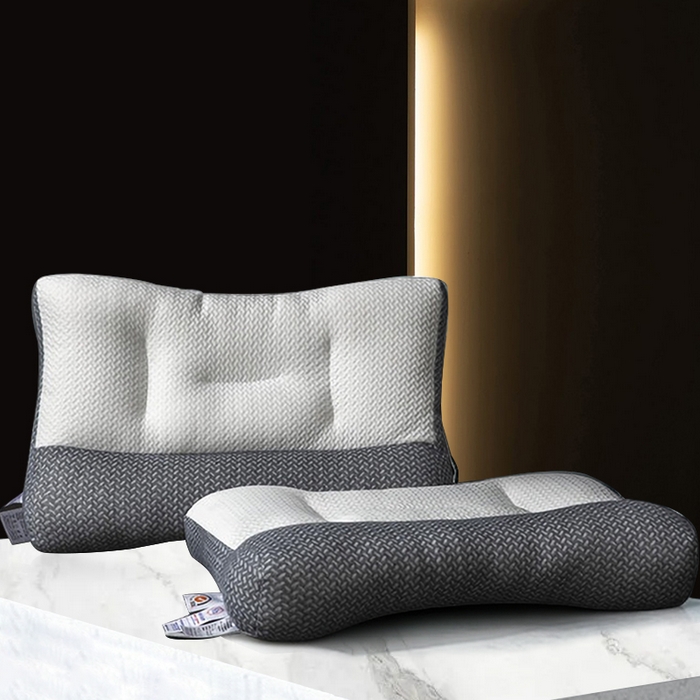 91家纺网 家纺一手货源 找家纺 （总）蝶飞舞 2025新款针织棉反牵引枕头枕芯护颈枕芯 牵引枕