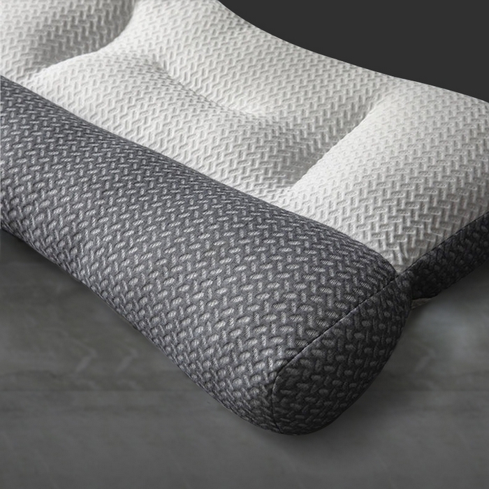 91家纺网 家纺一手货源 找家纺 蝶飞舞 2025新款针织棉反牵引枕头枕芯护颈枕芯 牵引枕 灰色 48*74cm