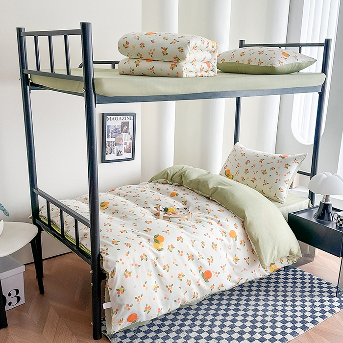 91家纺网 家纺一手货源 找家纺 （总）2025水洗棉印花学生宿舍六件套 羽丝绒床垫床单款六件套