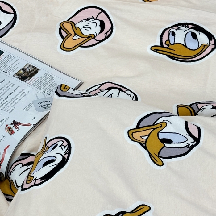 91家纺网 家纺一手货源 找家纺 博尔菲 2025新款全棉针织棉四件套 米底唐老鸭