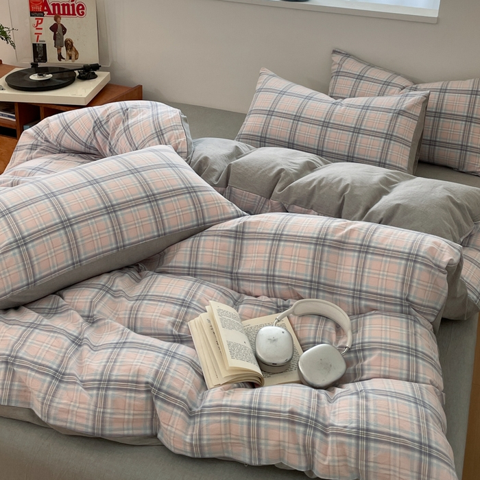 91家纺网 家纺一手货源 找家纺 （总）ab家纺 2025新款40支色织a类全棉水洗棉四件套