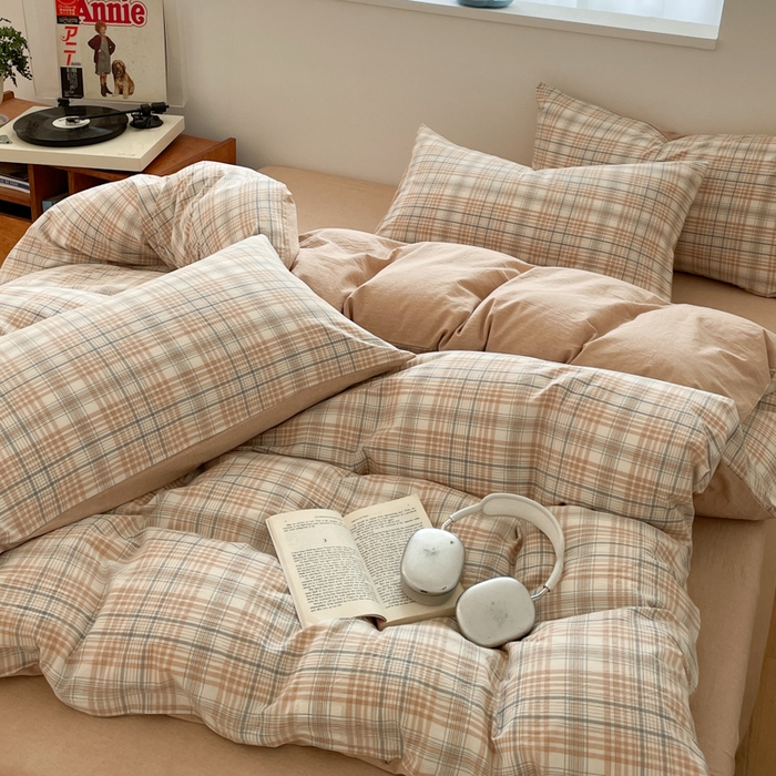 91家纺网 家纺一手货源 找家纺 （总）ab家纺 2025新款40支色织a类全棉水洗棉四件套