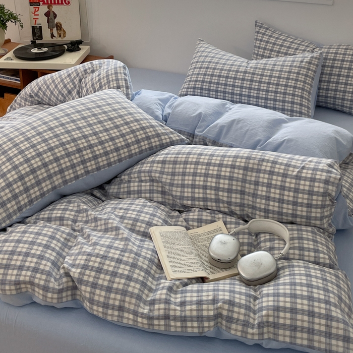 91家纺网 家纺一手货源 找家纺 （总）ab家纺 2025新款40支色织a类全棉水洗棉四件套